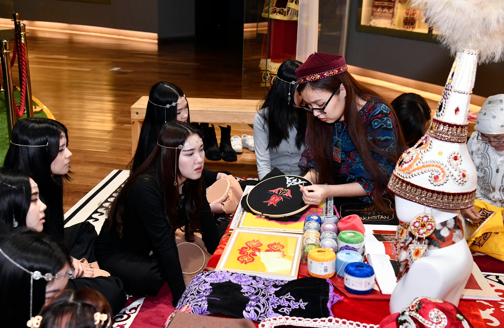 The students acquired embroidery skills